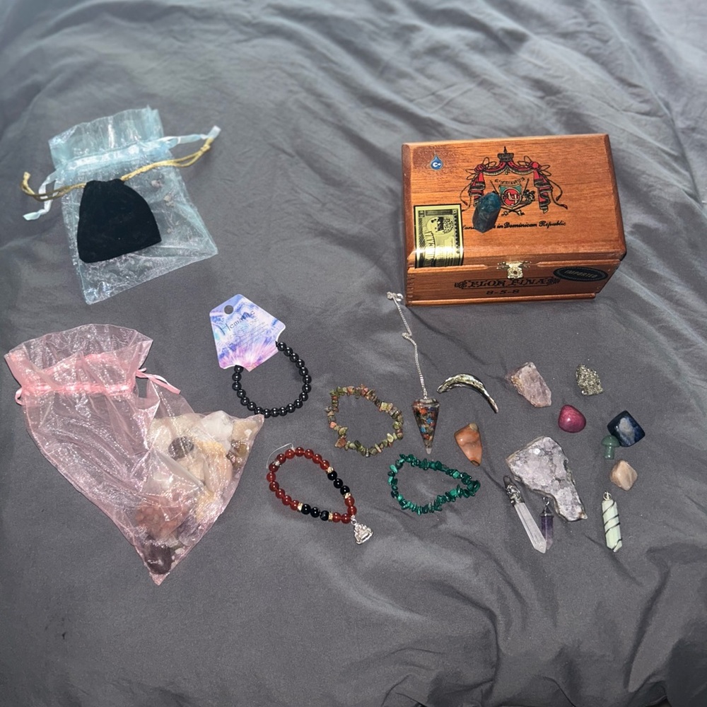 Crystals, bracelets, gems